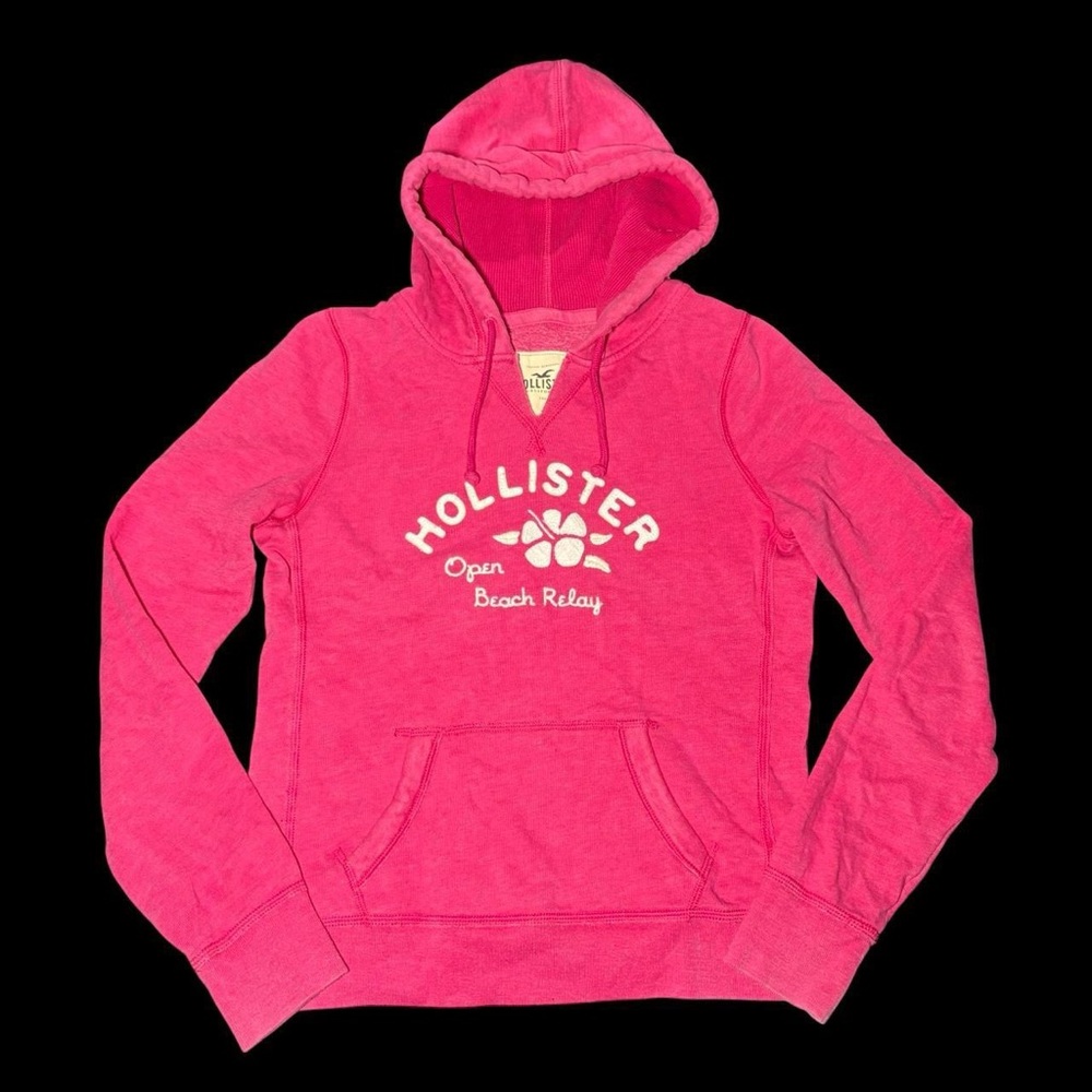 Hollister Hot Pink Hooded Pullover Sweatshirt